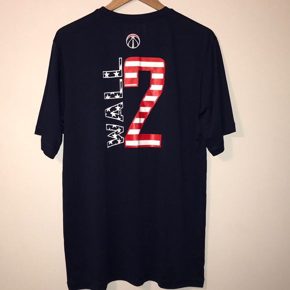 Men’s Washington Wizards John Wall Navy T-Shirt - Picture 2 of 5
